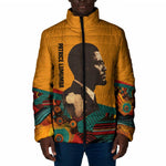 Patrice Lumumba Padded Jacket with Profile Portrait and Bold Africa Will Rise Statement - African Pride