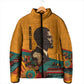 Patrice Lumumba Padded Jacket with Profile Portrait and Bold Africa Will Rise Statement - African Pride