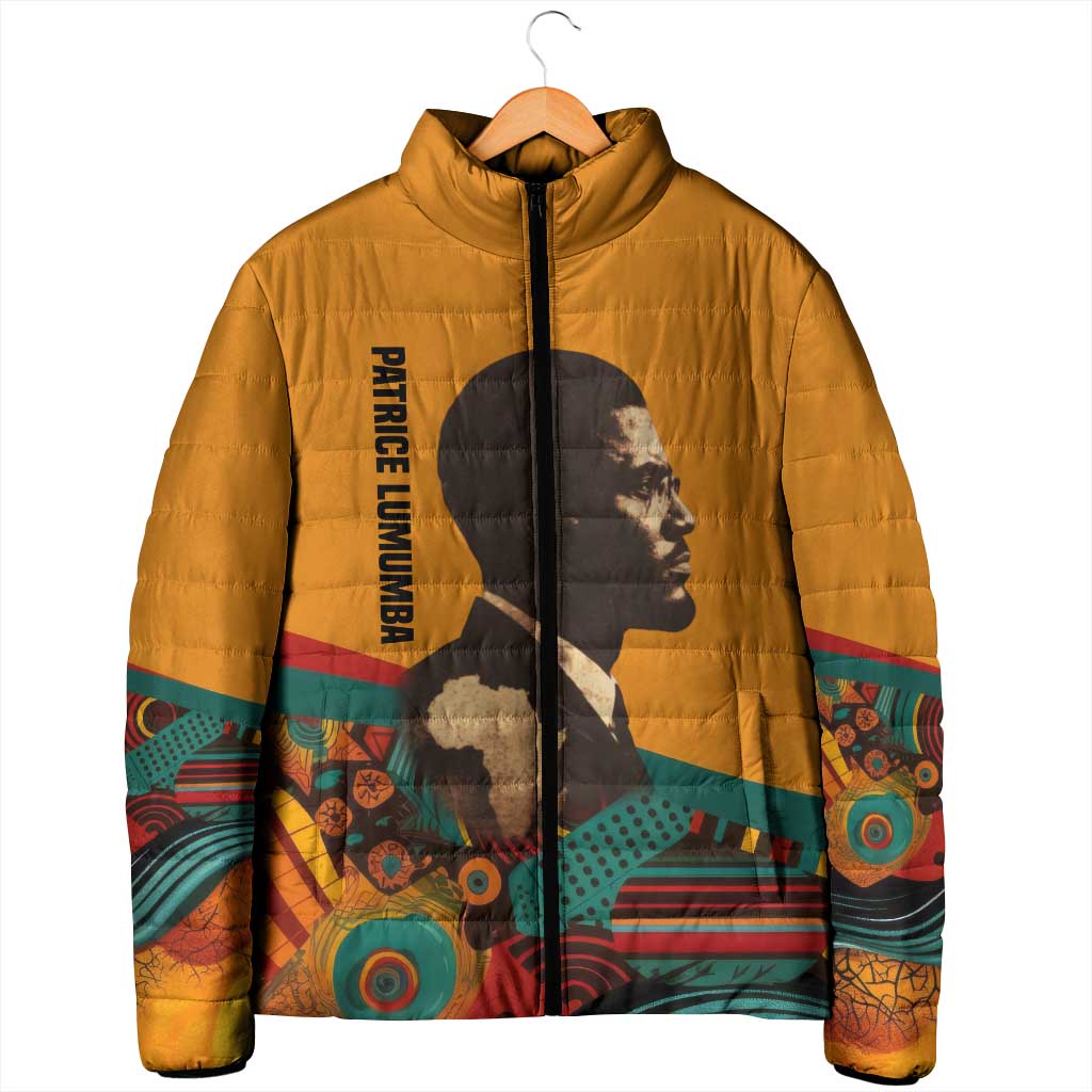 Patrice Lumumba Padded Jacket with Profile Portrait and Bold Africa Will Rise Statement - African Pride