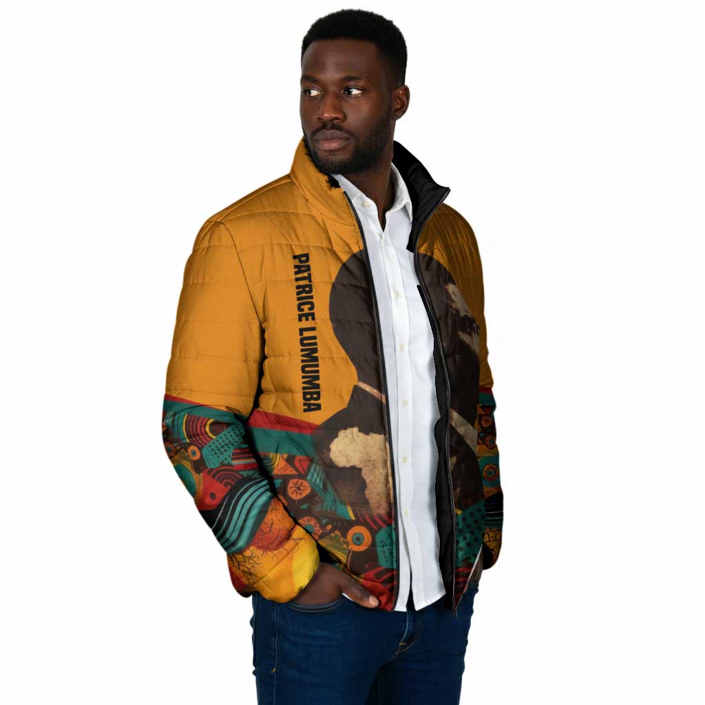 Patrice Lumumba Padded Jacket with Profile Portrait and Bold Africa Will Rise Statement - African Pride