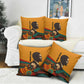 Patrice Lumumba Pillow Cover with Profile Portrait and Bold Africa Will Rise Statement - African Pride