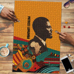 Patrice Lumumba Puzzle with Profile Portrait and Bold Africa Will Rise Statement - African Pride