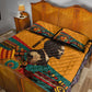 Patrice Lumumba Quilt Bed Set with Profile Portrait and Bold Africa Will Rise Statement - African Pride