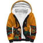 Patrice Lumumba Sherpa Hoodie with Profile Portrait and Bold Africa Will Rise Statement - African Pride