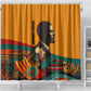 Patrice Lumumba Shower Curtain with Profile Portrait and Bold Africa Will Rise Statement - African Pride