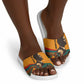 Patrice Lumumba Slide Sandals with Profile Portrait and Bold Africa Will Rise Statement - African Pride