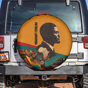 Patrice Lumumba Spare Tire Cover with Profile Portrait and Bold Africa Will Rise Statement - African Pride