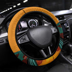 Patrice Lumumba Steering Wheel Cover with Profile Portrait and Bold Africa Will Rise Statement - African Pride
