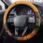 Patrice Lumumba Steering Wheel Cover with Profile Portrait and Bold Africa Will Rise Statement - African Pride