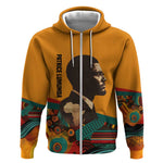 Patrice Lumumba Zip Hoodie with Profile Portrait and Bold Africa Will Rise Statement - African Pride