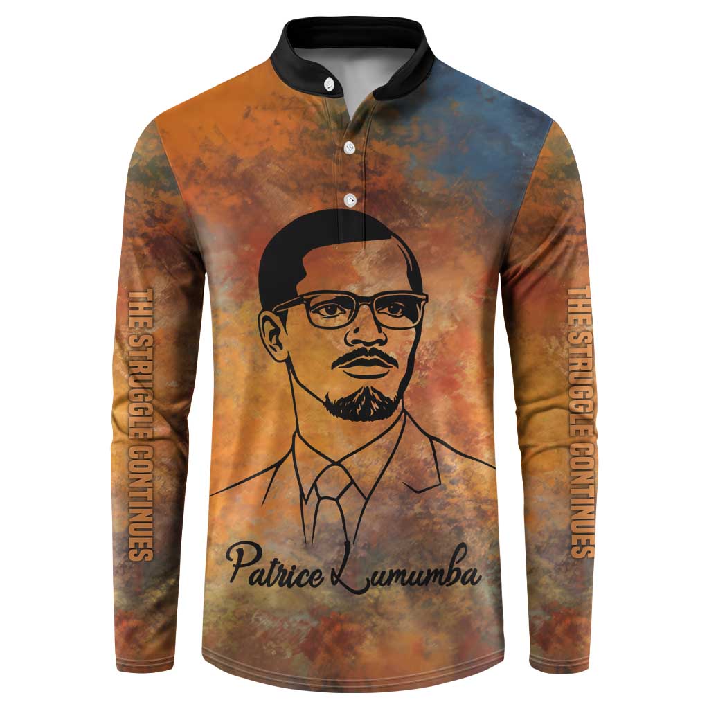 Patrice Lumumba Button Sweatshirt with Line Art Portrait and Truth Cannot Be Killed Inspirational Quote