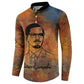 Patrice Lumumba Button Sweatshirt with Line Art Portrait and Truth Cannot Be Killed Inspirational Quote
