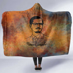 Patrice Lumumba Hooded Blanket with Line Art Portrait and Truth Cannot Be Killed Inspirational Quote - African Pride
