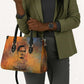 Patrice Lumumba Leather Bag with Line Art Portrait and Truth Cannot Be Killed Inspirational Quote - African Pride