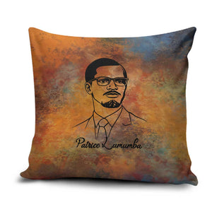 Patrice Lumumba Pillow Cover with Line Art Portrait and Truth Cannot Be Killed Inspirational Quote - African Pride