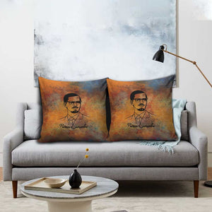 Patrice Lumumba Pillow Cover with Line Art Portrait and Truth Cannot Be Killed Inspirational Quote - African Pride