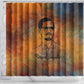 Patrice Lumumba Shower Curtain with Line Art Portrait and Truth Cannot Be Killed Inspirational Quote - African Pride