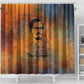 Patrice Lumumba Shower Curtain with Line Art Portrait and Truth Cannot Be Killed Inspirational Quote - African Pride