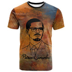 Patrice Lumumba T shirt with Line Art Portrait and Truth Cannot Be Killed Inspirational Quote - African Pride