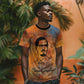Patrice Lumumba T shirt with Line Art Portrait and Truth Cannot Be Killed Inspirational Quote - African Pride