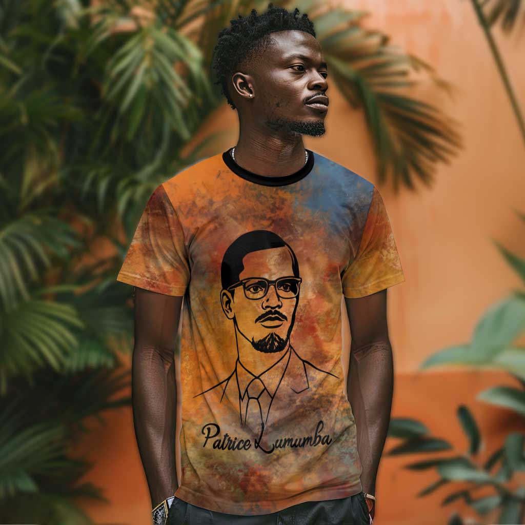 Patrice Lumumba T shirt with Line Art Portrait and Truth Cannot Be Killed Inspirational Quote - African Pride