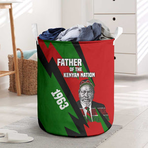 Jomo Kenyatta Laundry Basket Patriotic Colors Design and Father of the Kenyan Nation Tribute - African Pride