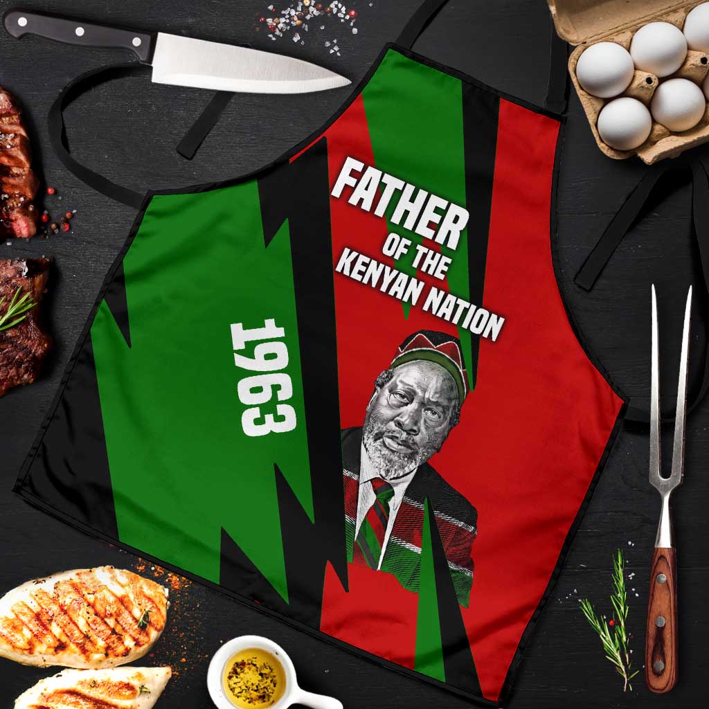 Jomo Kenyatta Apron Patriotic Colors Design and Father of the Kenyan Nation Tribute - African Pride
