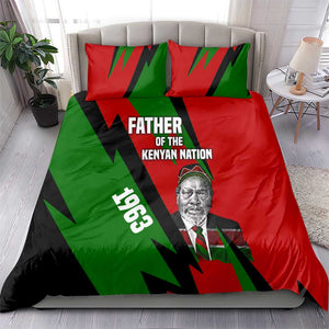 Jomo Kenyatta Bedding Set Patriotic Colors Design and Father of the Kenyan Nation Tribute - African Pride