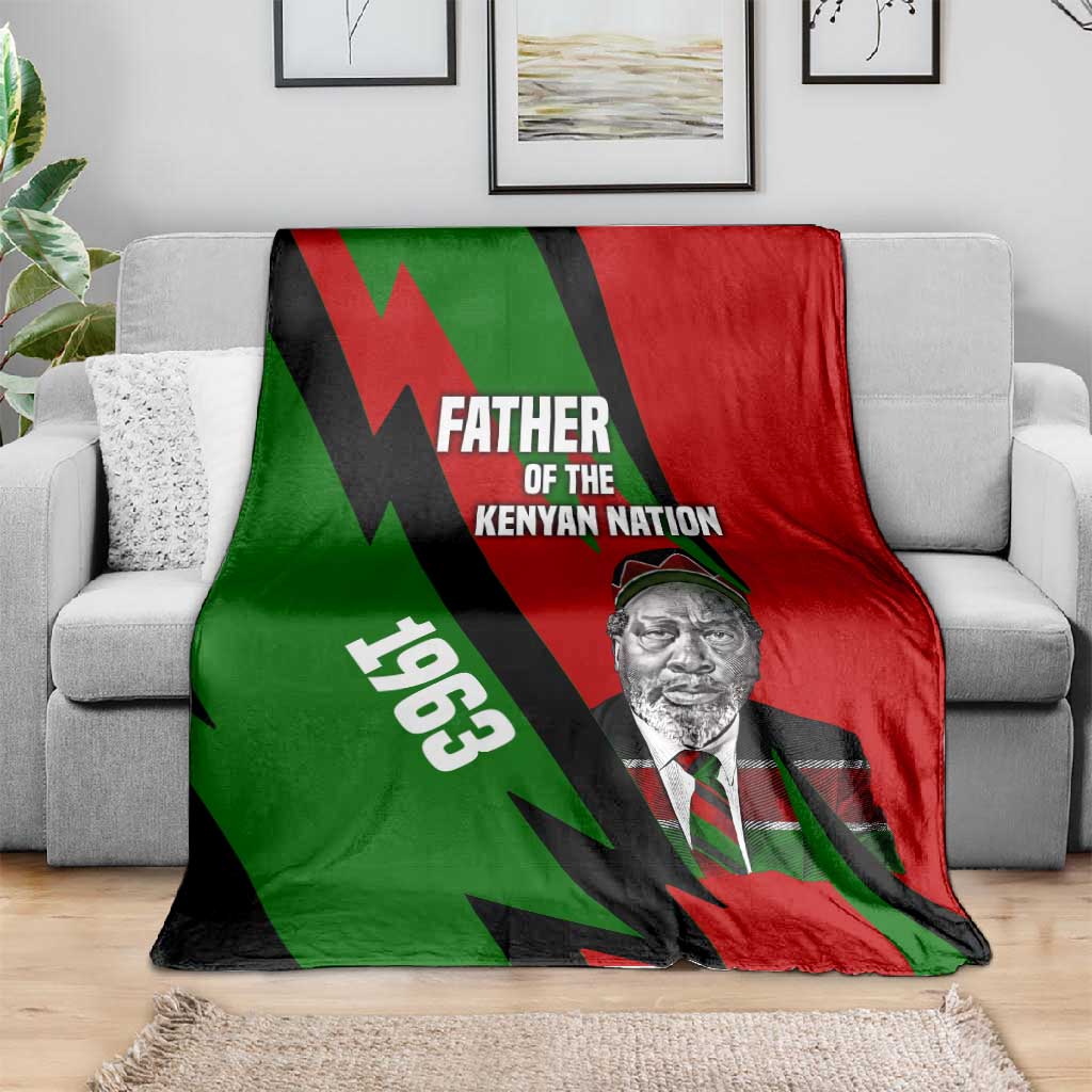 Jomo Kenyatta Blanket Patriotic Colors Design and Father of the Kenyan Nation Tribute - African Pride
