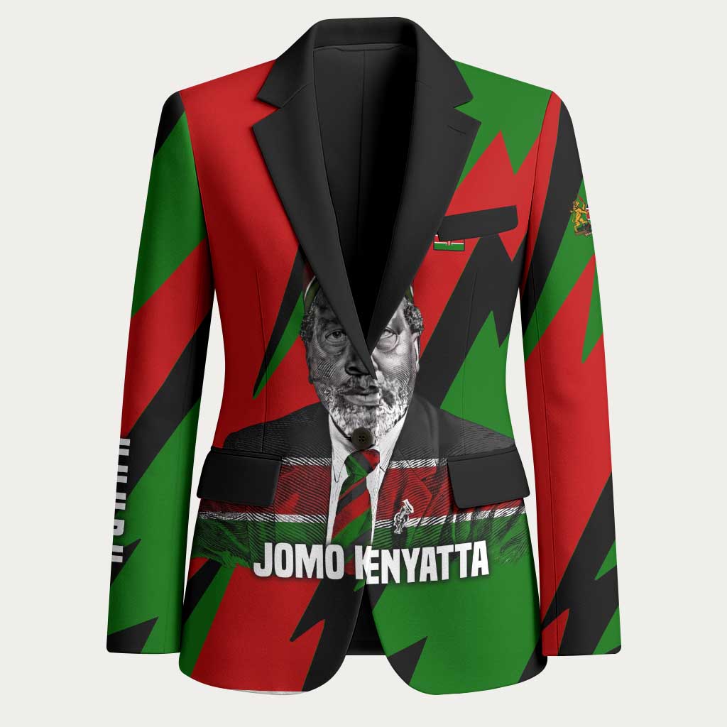 Jomo Kenyatta Blazer Patriotic Colors Design and Father of the Kenyan Nation Tribute - African Pride
