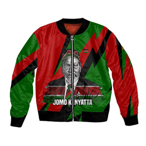 Jomo Kenyatta Bomber Jacket Patriotic Colors Design and Father of the Kenyan Nation Tribute - African Pride