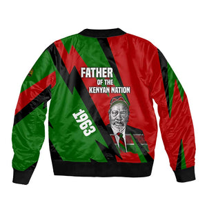 Jomo Kenyatta Bomber Jacket Patriotic Colors Design and Father of the Kenyan Nation Tribute - African Pride