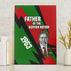 Jomo Kenyatta Canvas Wall Art Patriotic Colors Design and Father of the Kenyan Nation Tribute - African Pride