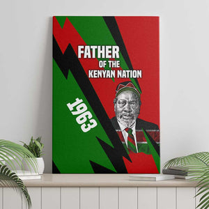 Jomo Kenyatta Canvas Wall Art Patriotic Colors Design and Father of the Kenyan Nation Tribute - African Pride