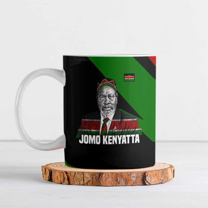 Jomo Kenyatta Ceramic Mug Patriotic Colors Design and Father of the Kenyan Nation Tribute - African Pride