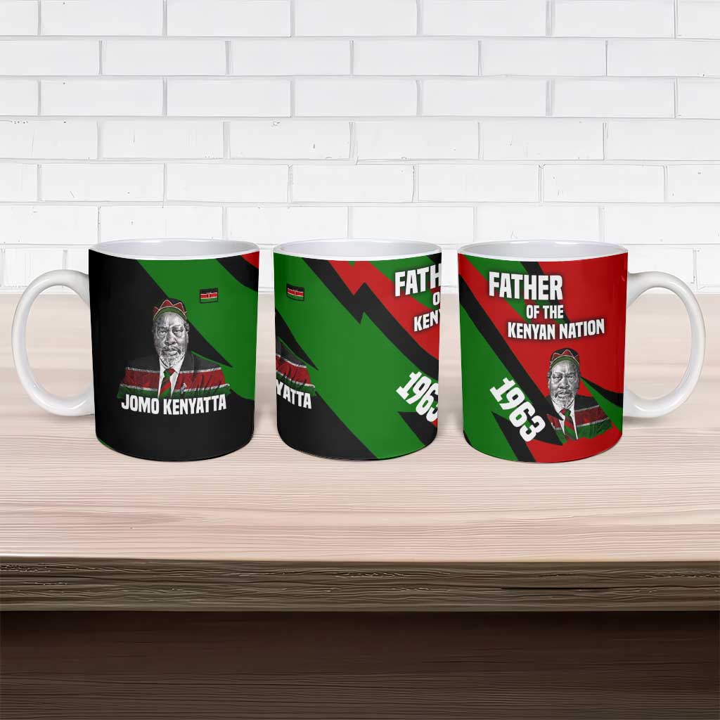 Jomo Kenyatta Ceramic Mug Patriotic Colors Design and Father of the Kenyan Nation Tribute - African Pride