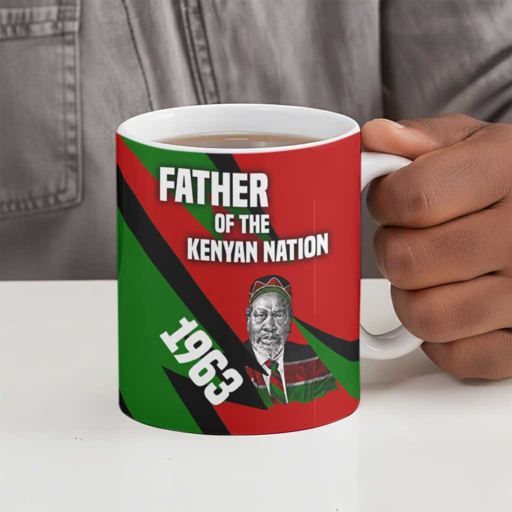 Jomo Kenyatta Ceramic Mug Patriotic Colors Design and Father of the Kenyan Nation Tribute - African Pride