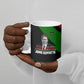 Jomo Kenyatta Ceramic Mug Patriotic Colors Design and Father of the Kenyan Nation Tribute - African Pride