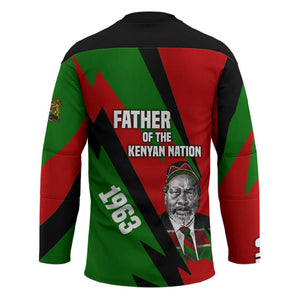 Jomo Kenyatta Hockey Jersey Patriotic Colors Design and Father of the Kenyan Nation Tribute - African Pride
