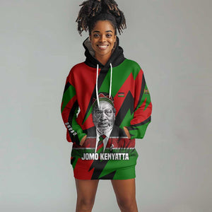 Jomo Kenyatta Hoodie Dress Patriotic Colors Design and Father of the Kenyan Nation Tribute - African Pride