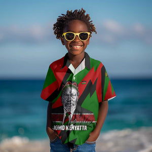 Jomo Kenyatta Kid Hawaiian Shirt Patriotic Colors Design and Father of the Kenyan Nation Tribute - African Pride