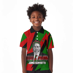 Jomo Kenyatta Kid Polo Shirt Patriotic Colors Design and Father of the Kenyan Nation Tribute - African Pride