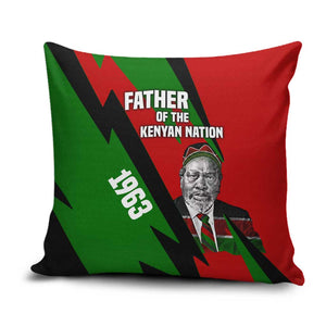 Jomo Kenyatta Pillow Cover Patriotic Colors Design and Father of the Kenyan Nation Tribute - African Pride