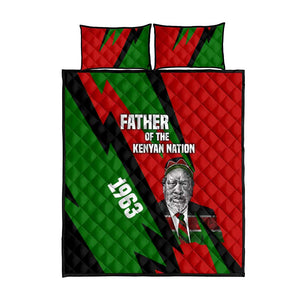 Jomo Kenyatta Quilt Bed Set Patriotic Colors Design and Father of the Kenyan Nation Tribute - African Pride