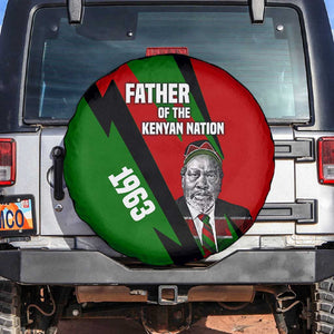 Jomo Kenyatta Spare Tire Cover Patriotic Colors Design and Father of the Kenyan Nation Tribute - African Pride