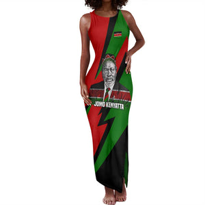 Jomo Kenyatta Tank Maxi Dress Patriotic Colors Design and Father of the Kenyan Nation Tribute - African Pride
