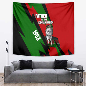 Jomo Kenyatta Tapestry Patriotic Colors Design and Father of the Kenyan Nation Tribute - African Pride