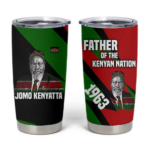 Jomo Kenyatta Tumbler Cup Patriotic Colors Design and Father of the Kenyan Nation Tribute - African Pride