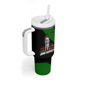 Jomo Kenyatta Tumbler With Handle Patriotic Colors Design and Father of the Kenyan Nation Tribute - African Pride