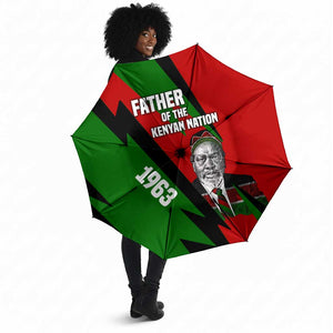 Jomo Kenyatta Umbrella Patriotic Colors Design and Father of the Kenyan Nation Tribute - African Pride